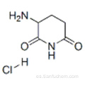 Clorhidrato de 3-aminopiperidina-2,6-diona CAS 2686-86-4